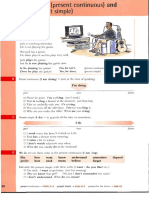 Present continuous and present simple verbs