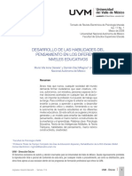 Desarrollo de Las Habilidades Del Pensamiento en Los Dif. Niv. Educ.