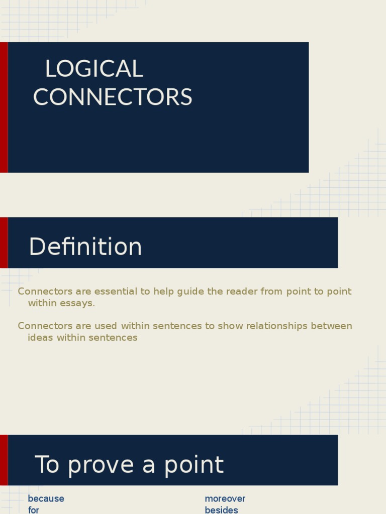 Logical Connectors Cognitive Science Psychology & Cognitive Science