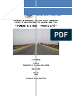 Informe de Puentes Chiclayo Puente Eten Monsefu