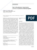 1.down Syndrome Patients With Pulmonary Hypertension Have Elevated Plasma Levels of Asymmetric Dimethylarginine