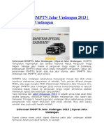 Informasi SNMPTN Jalur Undangan 2013