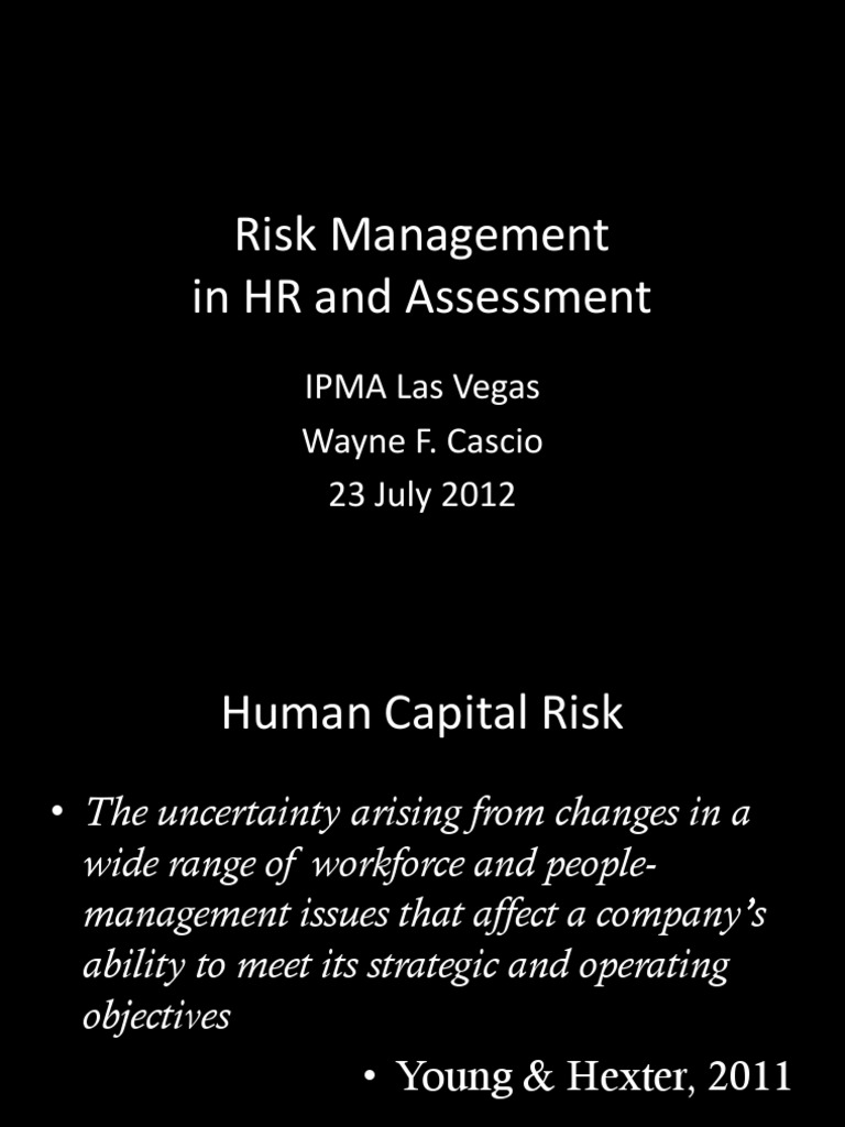 Risk Management in HR | PDF | Risk | Succession Planning
