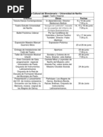 Agenda Cultural Del rio