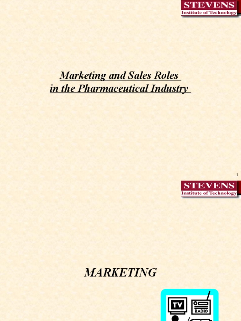 Marketing And Sales Roles In The Pharmaceutical Industry Pdf