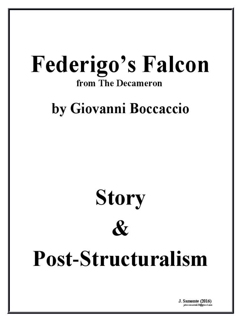 Federigo’s Falcon by Giovanni Boccaccio Story & PostStructuralism