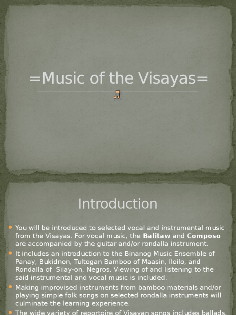 Visayan Music & Instruments Guide | PDF | Songs | Philippines