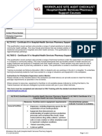 Workplace Site Audit Checklist Pharmacy