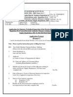 CEA Form-C Application For Statutory Periodical Inspection of The Electrical Installations Under