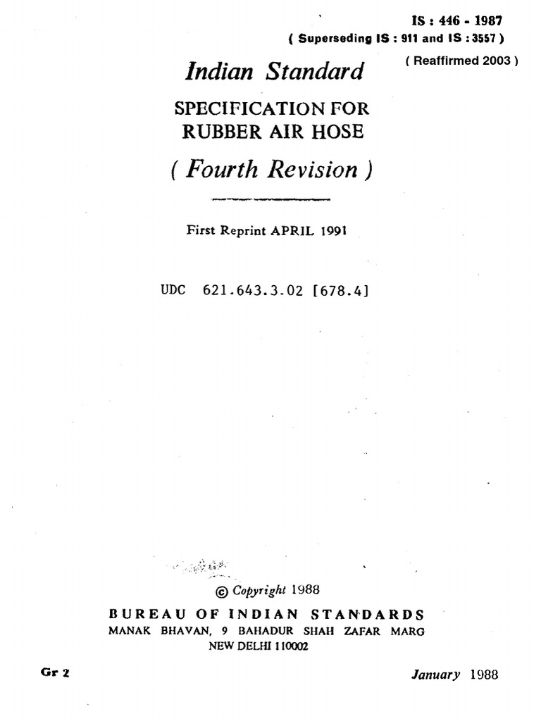 446.PDF Rubber Air Hose PDF Engineering Tolerance Natural Rubber
