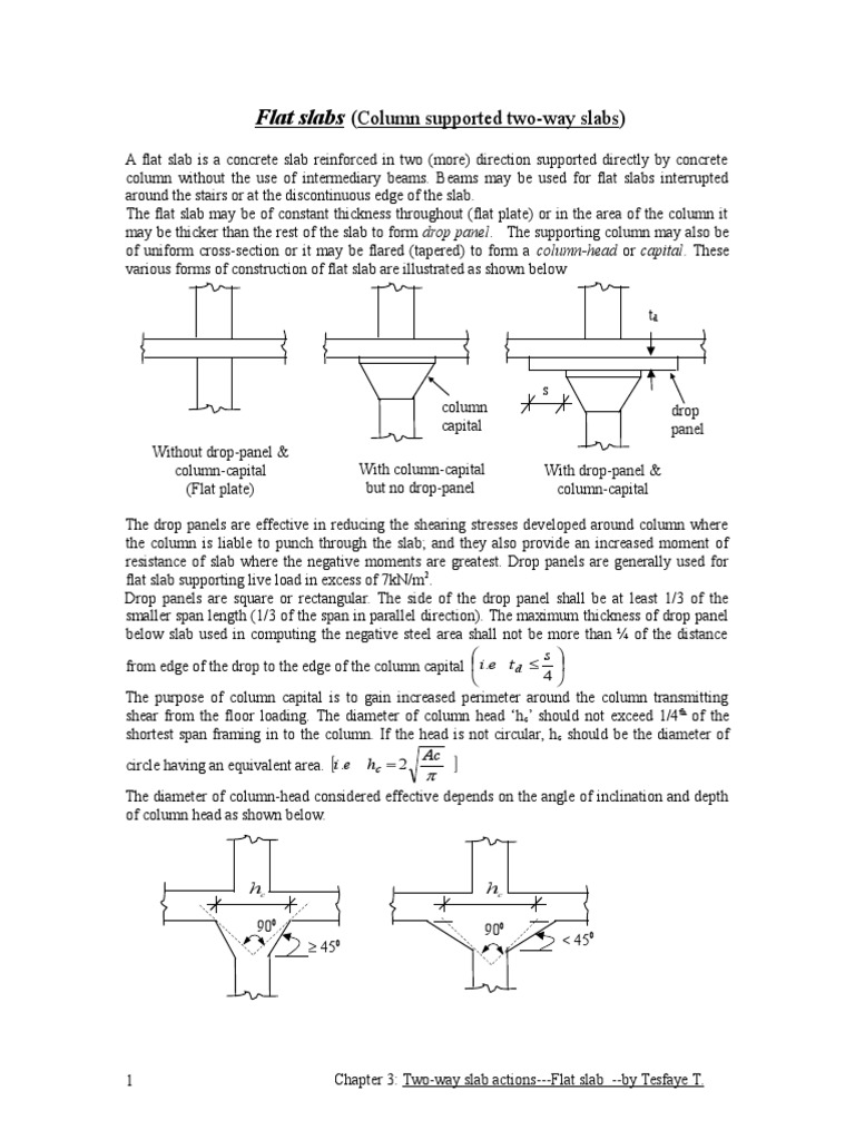 Flat Slab Design with Drop Panels | PDF | Beam (Structure) | Column