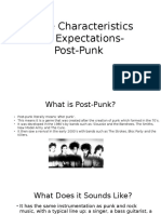 Post Punk Characteristics