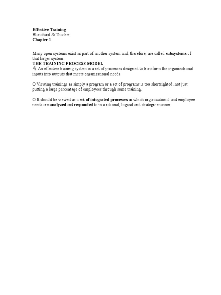 Effective Training Process Model Overview | PDF | Career & Growth