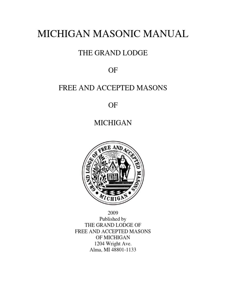 Michigan Masonic Manual PDF | PDF | Freemasonry | Masonic Lodge