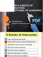 Gagne's Events of Instruction (Conditions of Learning)