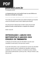 12 Argumentos Que Você Poderá Usar Na Sua Defesa Ou Recurso de Multa de Trânsito