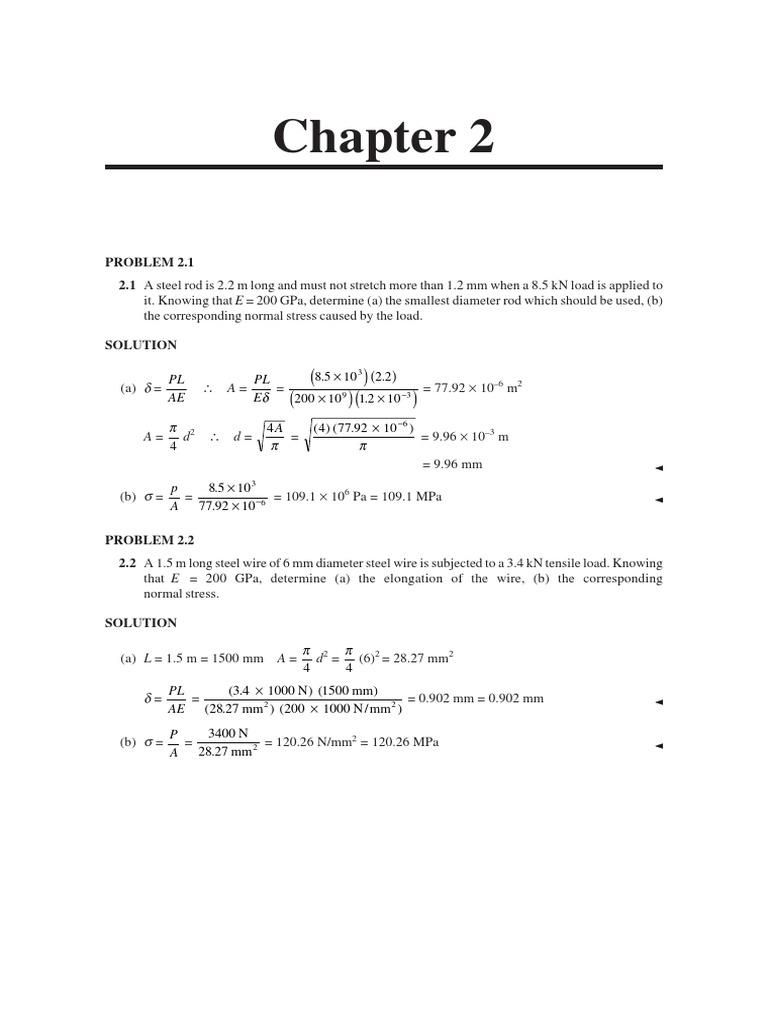 Deflection and Stress in Steel and Aluminum Rods | PDF | Ultimate ...