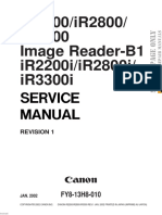 Canon Imagerunner Ir2200 Ir2800 Ir3300 Image Reader b1 Service Manual Download