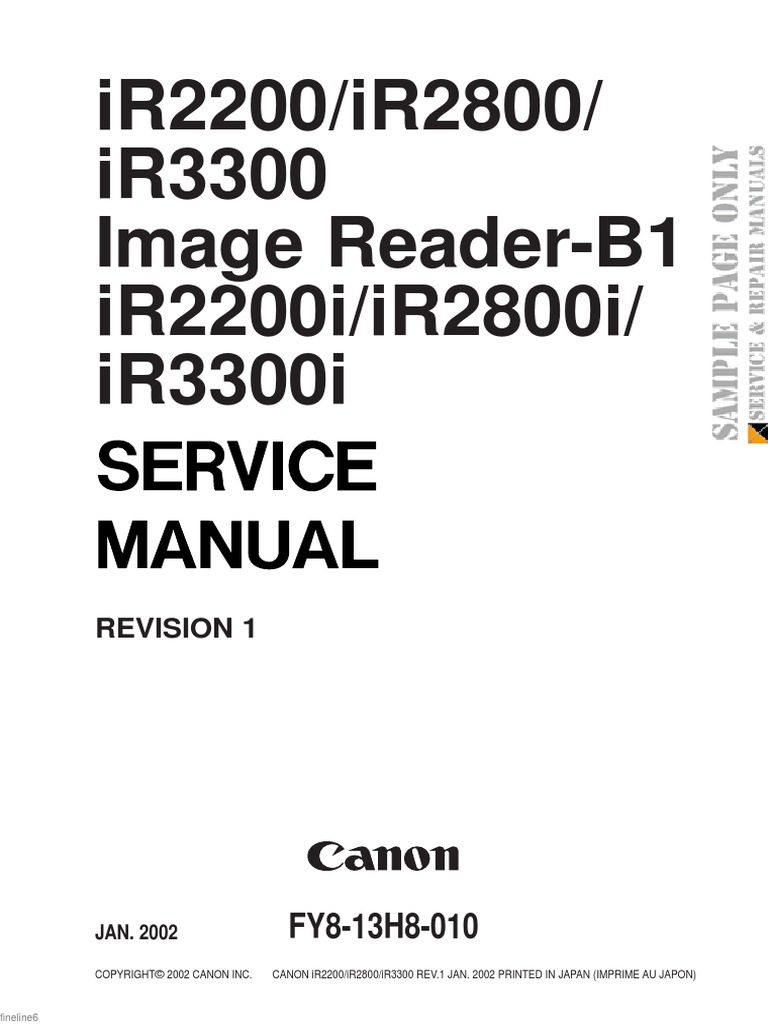 Canon Imagerunner 2200 Service Manual