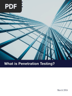 What Is Penetration Testing?: March 2016