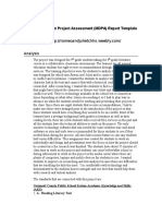 Multimedia Design Project Assessment (MDPA) Report Template: Analysis