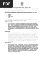 armthorpe academy british values statement