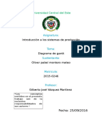 Diagrama de Gantt Oliver Pabel Montero Mateo 2015-0246