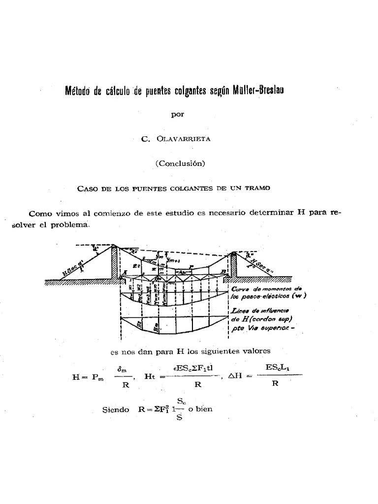 Calculo de Cables en Puente Colgante | | Carpintería | Cantidades fisicas