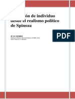 La Noción de Individuo Desde El Realismo Político de Spinoza - Juan Morro