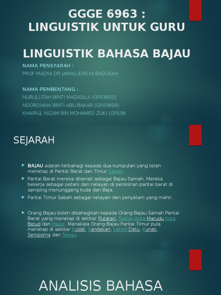 Linguistik Bahasa Bajau Pdf