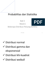 Beberapa Distribusi Peluang Kontinu Week 6 Sesi 1 2