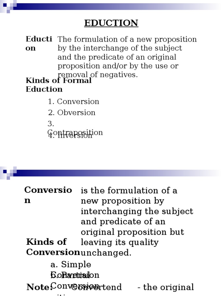 Understanding Obversion in Logic | PDF | Proposition | Logical Consequence
