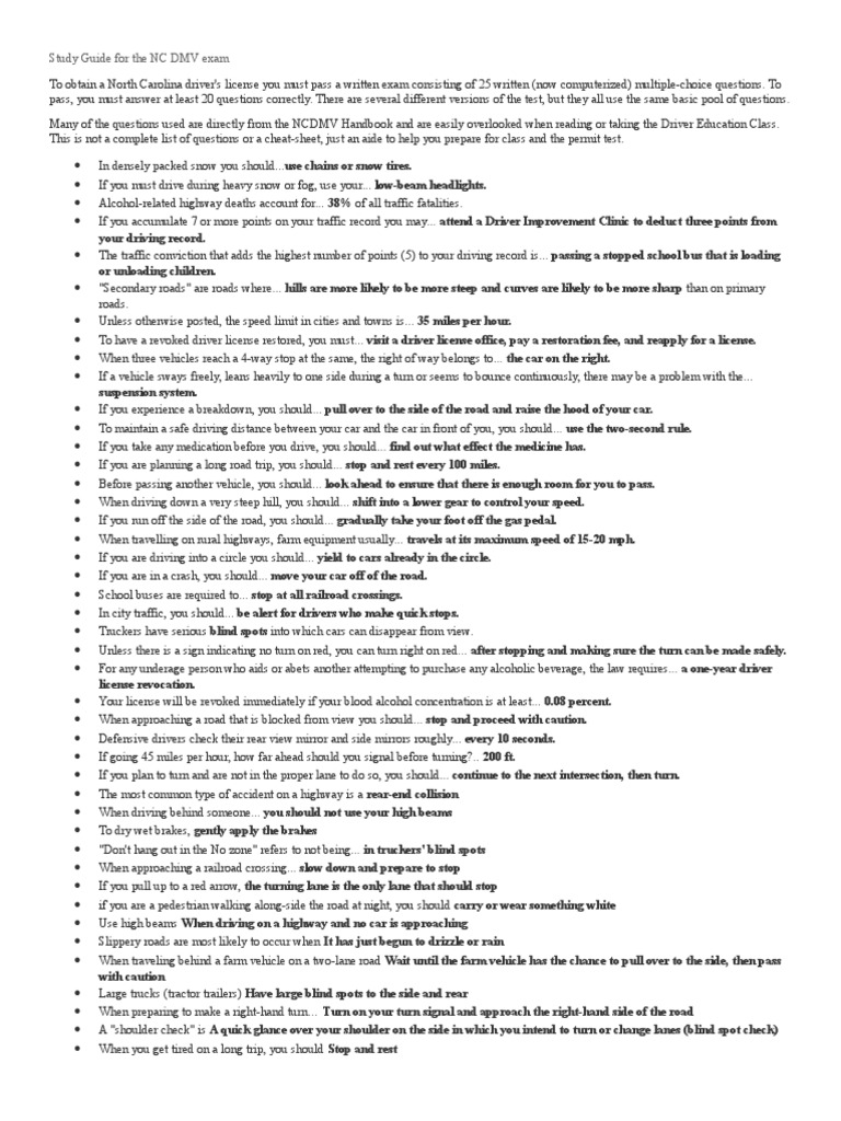 Michigan DMV Permit Test Questions & Answers: Driver’s License Test  Questions for DMV Written Exam: Drivers Permit/License Study Manual