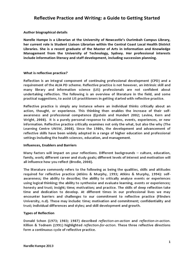 Reflective introduction essay examples image