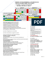 Jaypee University Academic Calendar for Odd Semester 2016