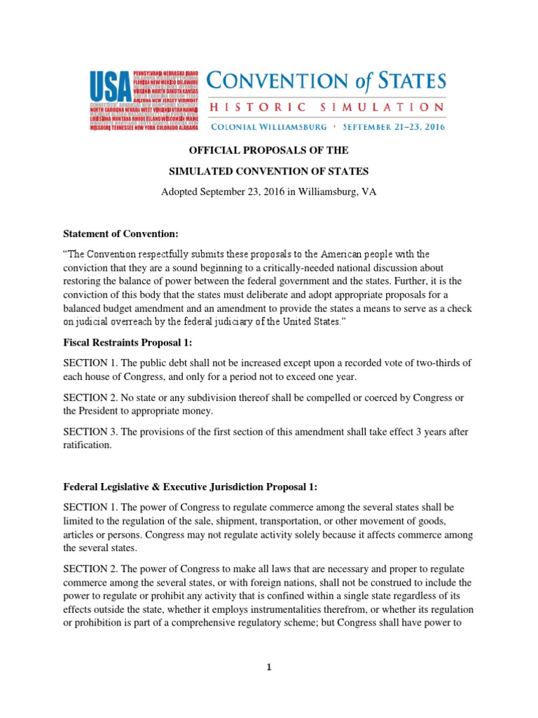 Proposals for State Power Restoration | PDF | U.S. State | Law Of The ...
