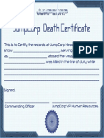 Form - JumpCorp Death Certificate