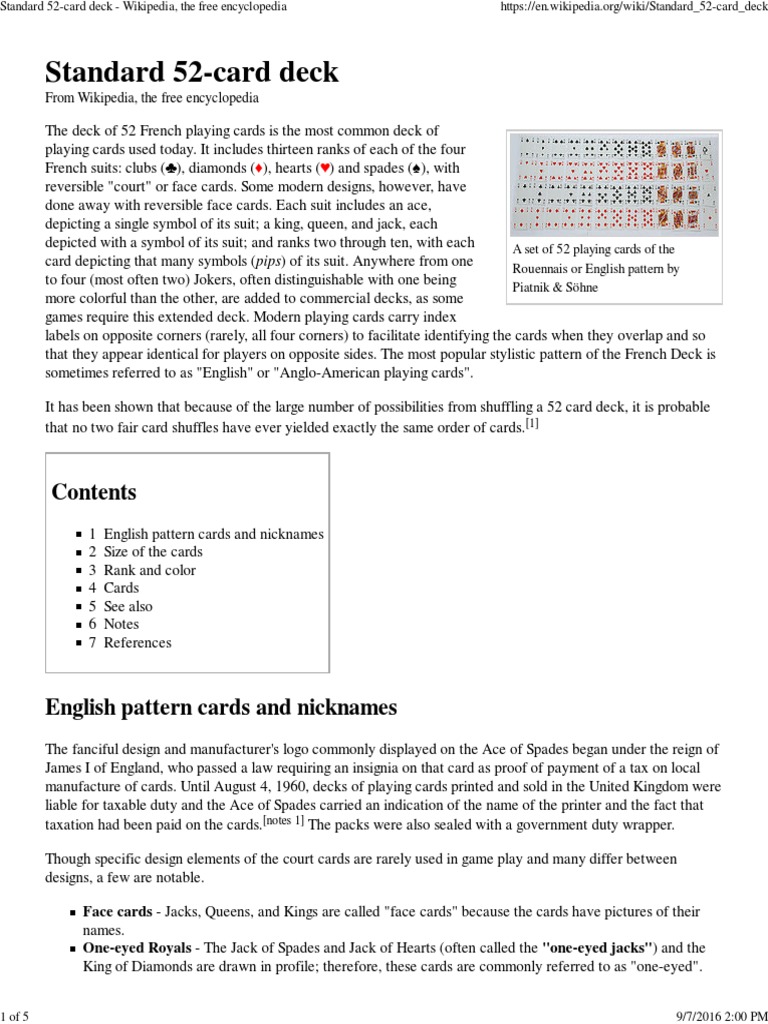 Standard 52Card Deck PDF