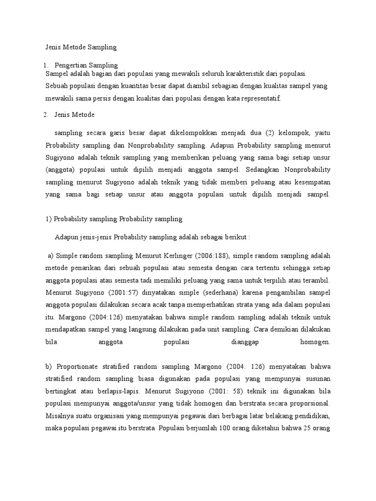 Forensik Jenis Metode Sampling Pdf