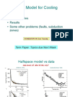 Plate Model For Cooling: - Setup - Fourier Series - Results - Some Other Problems (Faults, Subduction Zones)