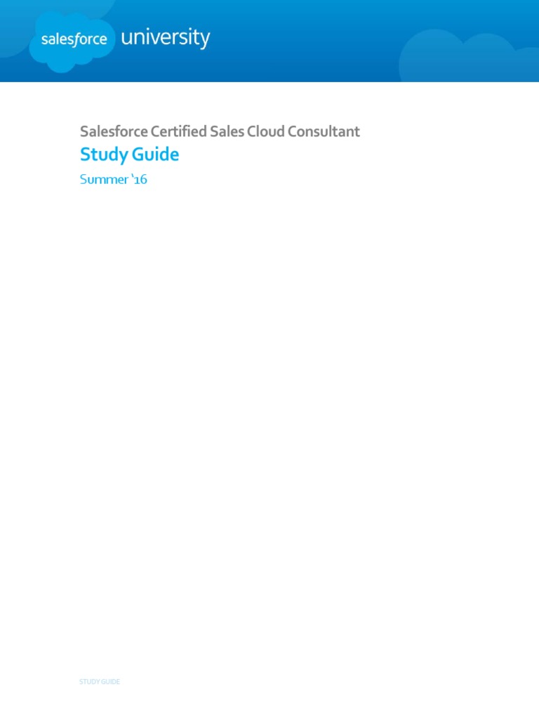 Certified Sales Cloud Consultant | PDF | Salesforce.Com | Cloud Computing