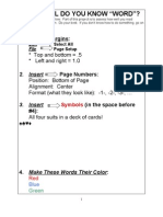 Formatting A Word Document