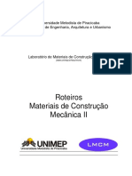 Roteiro Materiais de Cons Mec II