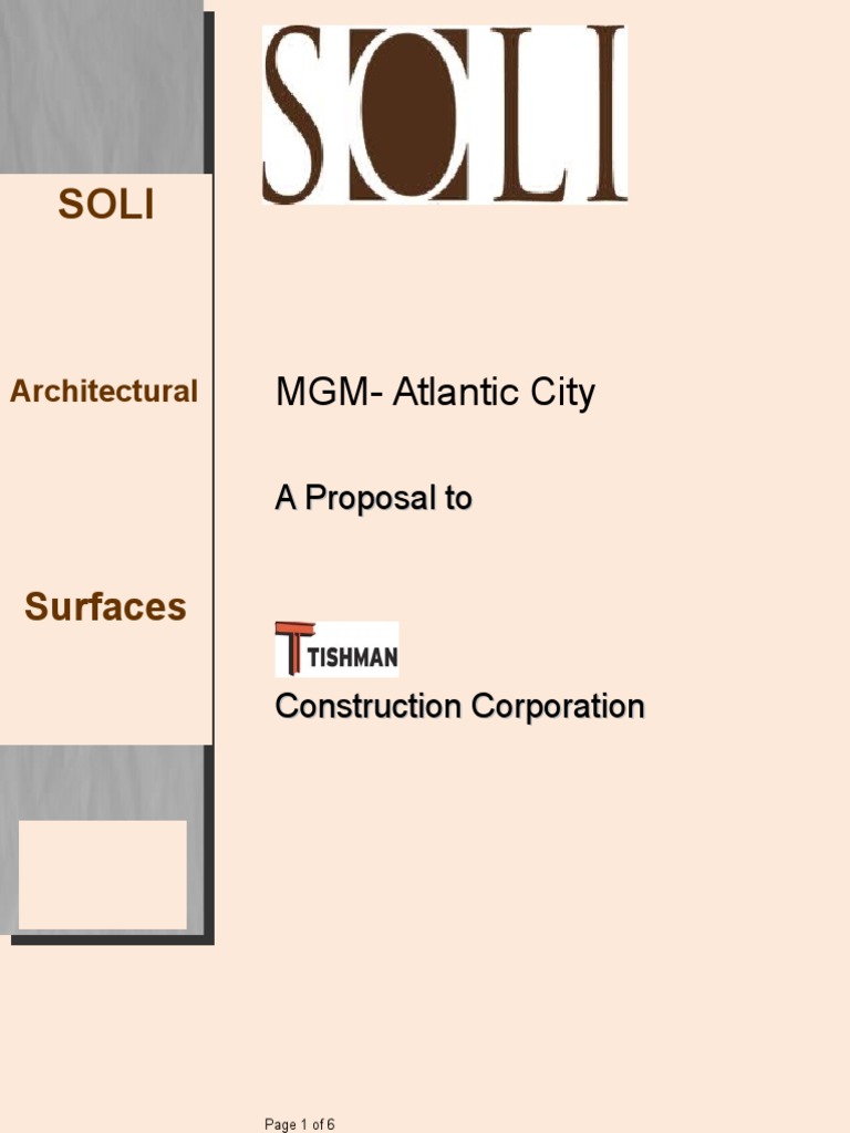 MGM Atlantic City Material Proposal | PDF | Art Media | Nature