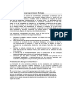 Programas de Biologia I y II y Ecologia PDF