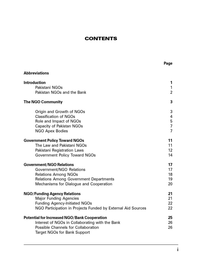 Overview of Pakistani NGOs and Their Impact | PDF | Charitable ...