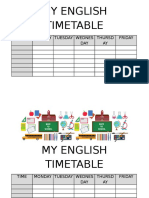 My English Timetable