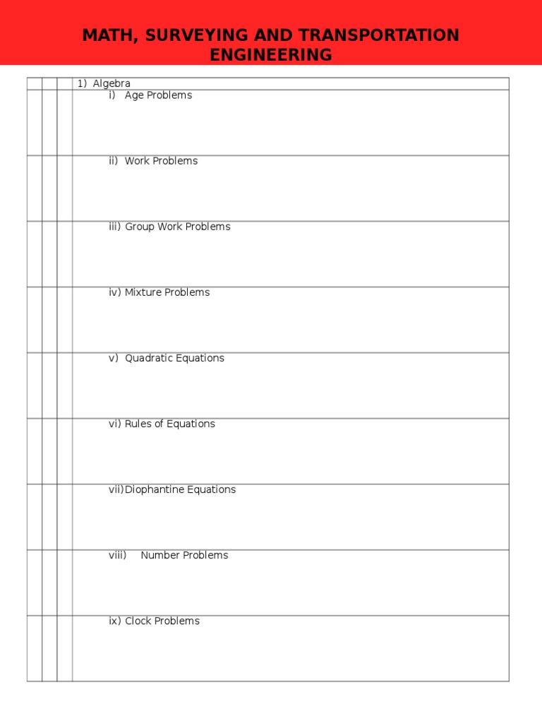 Mathematics in Surveying & Transportation | PDF | Trigonometric ...