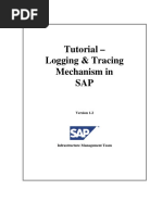 Tutorial - Logging and Tracing Mechanism in SAP PDF