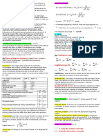 Structural Analysis Formula Sheet 